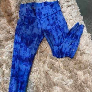 lululemon athletica Blue Tie-Dye Leggings